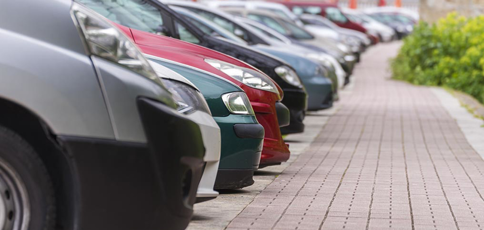 Parked cars.